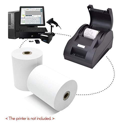 REVALS 57MM x 15 mtr (2 Inch) (55 GSM) Thermal Paper roll ideal for Billing, POS Machine Credit Card Swipe Machine Roll (57mm x 15mtr - 10 Rolls) 1