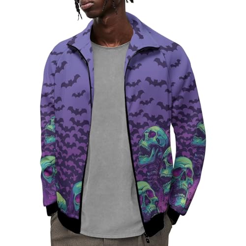 Image of Men's Lightweight Jackets Casual Full Zip Fleece Jacket Men Coats Fashion Long Sleeve Sweatshirt
