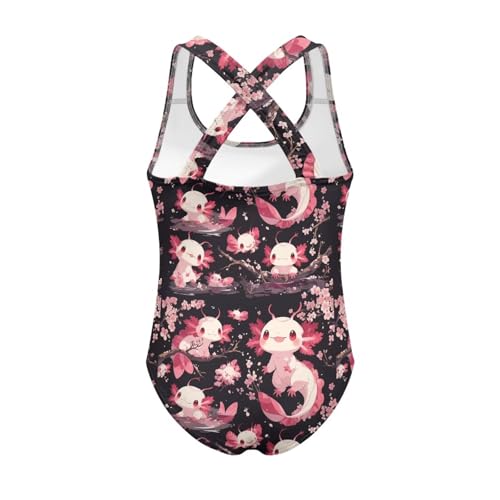 Image of Girls Swimsuit Criss Cross Back 1-Piece Summer Beach Swiwmear