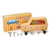 LUEUR Montessori Toys for Toddlers Montessori Materials Screw Driver Board for Kids Wooden Car Box...