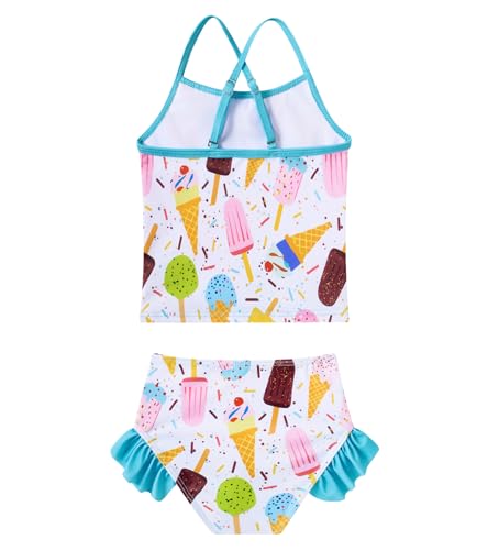 Image of BFUSTYLE Girls Swimsuit 3 Pieces Rash Guard Kids Long Sleeves Bathing Suit 3-8 Years Sun Proction Swimwear Tankini