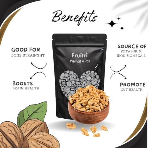 Image of Fruitri Light Broken walnuts 1kg without shell | Akhrot Giri | No Shells, All Flavor | Perfect for Snacking & Baking | Walnut kernels dry fruit value pack