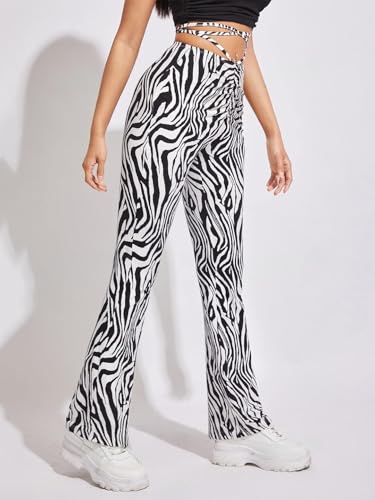Image of KOTTY Women's Stylish Flared Printed Party Pants
