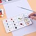 Vagocom 14-Well Rectangle Ceramic Paint Palette,7.5 Inches / 19cm Porcelain Watercolor Palette for Acrylic Oil Painting and Watercolor Gouache