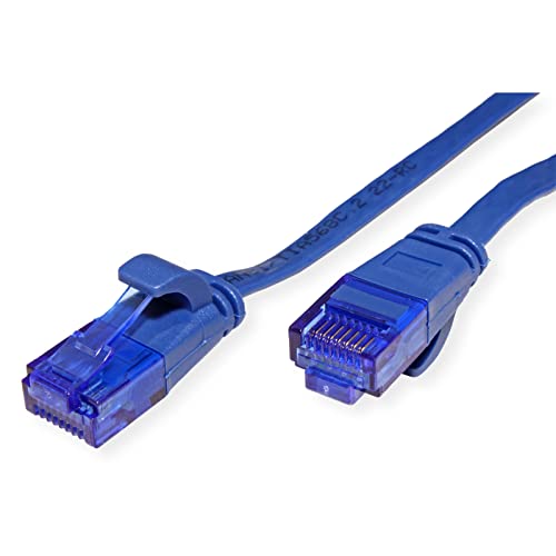 VALUE Patch Cable Cat.6A (Class EA) UTP Extra Flat Blue 1m, 1 m - Image 2