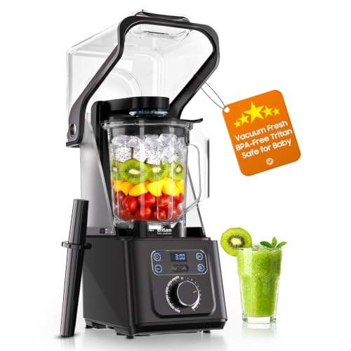 Image of Professional Commercial Vacuum Blender, 2026 Upgraded 40000 RPM, 3000W /4HP Peak Power, 72oz Eastman Tritan Cup, Milkshake, Smoothie, Nut Milk, Hot Soup, Self-Clean, NSF Certified, Graphite Black