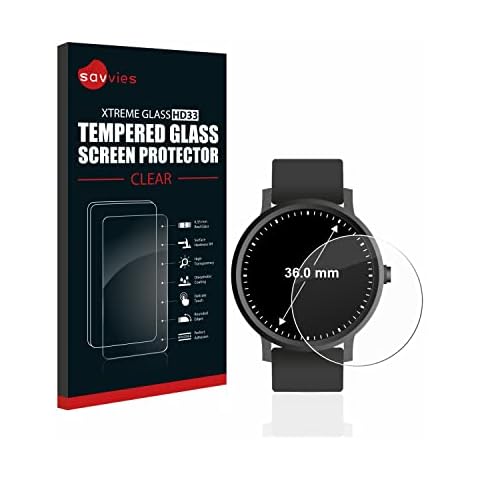 Savvies Schutzglas kompatibel mit Armbanduhren Panzerglasfolie Hartglas 9H Cover