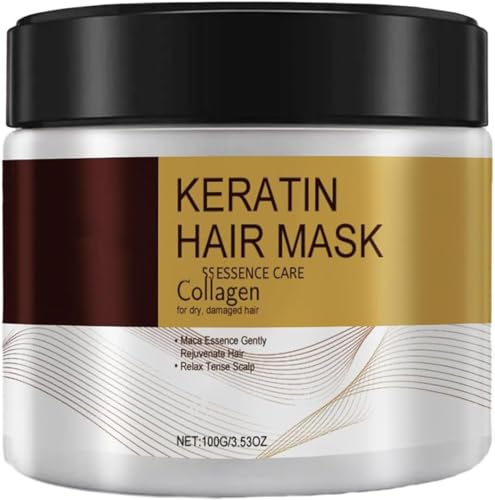 補修保湿ヘアマスク 100g、コラーゲンヘアマスク、高保湿 艶出し なめらか 柔らかくて輝く ヘアトリートメント 角蛋白?膜 (1本)