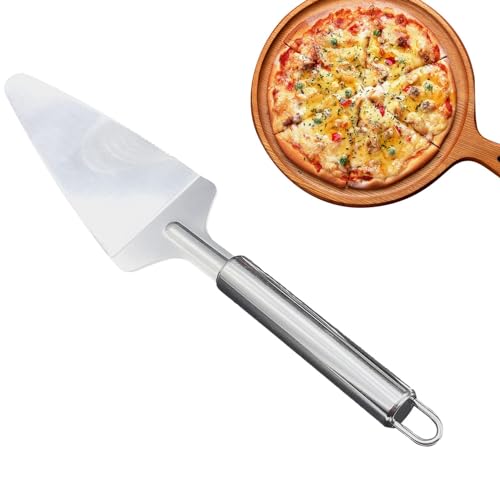 Rotella tagliapizza – Tagliapizza – Tagliapizza a bilanciere | Paletta per pasta e pizza antiaderente in acciaio inox con manico lungo, robusta e creativa, con crosta spessa