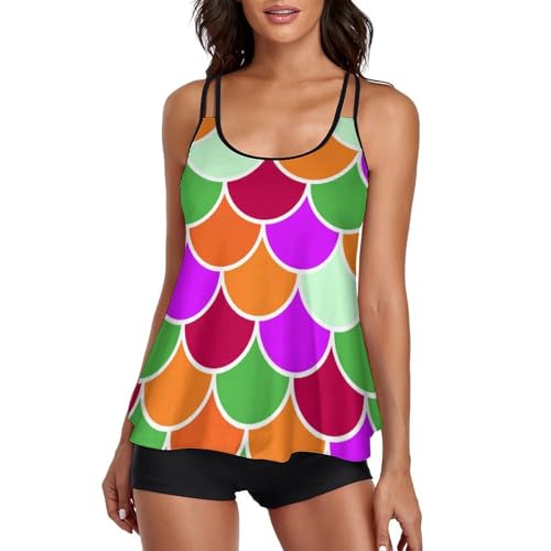 Maillot de bain tankini galbant avec short de garçon pour silhouette sublimée