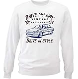 ford escort ghia 16v 1997  Teesandengines Men\'s Ford Escort GHIA Drive My Way White Sweatshirt Size XXLarge