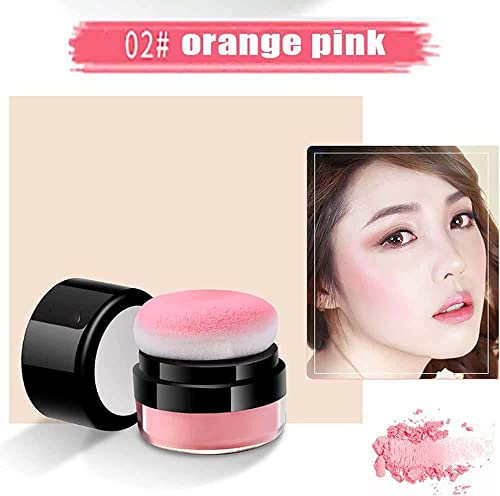 Easy-dab Air Cushion Cheek Blush,Loose Powder Blush Air Cushion Blush,Blush with Soft Mushroom Puff Long-wearing Matte Face Blusher Makeup (4PC) - Image 5