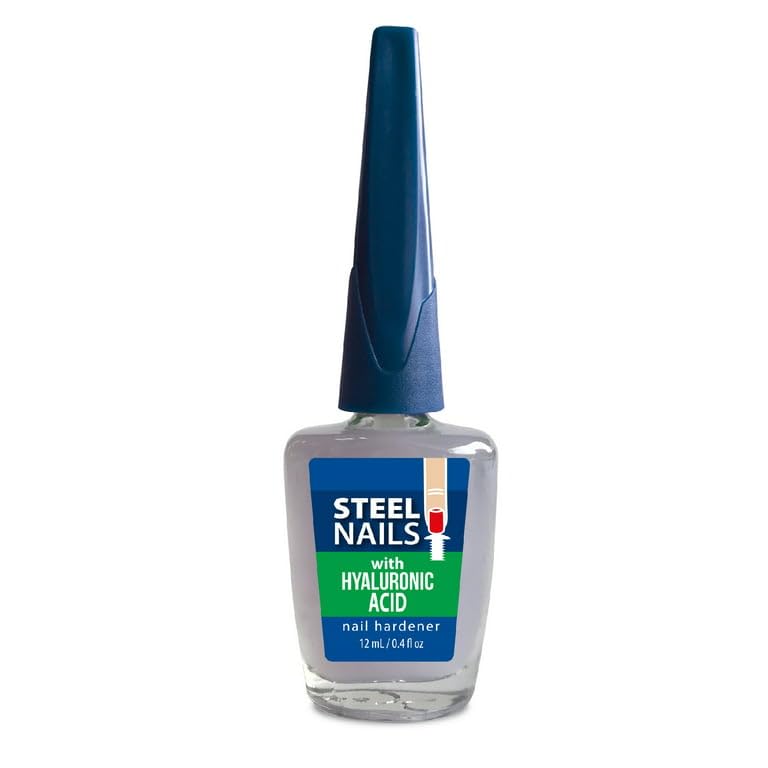 Amen Steel Nails Hardener with Hyaluronic Acid 0.40oz, No More Brittle Nails, Grow, Harden in Weeks