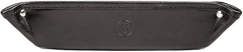 Miniatura 3 de Maxwell Scott - Organizador de escritorio de cuero de lujo  The Ilario  Hecho a mano en Italia, Negro -
