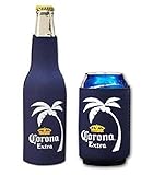 Corona Extra Palm Beer Bottle Suit Cooler Holder Coolie & Beer Can Kaddy Huggie
