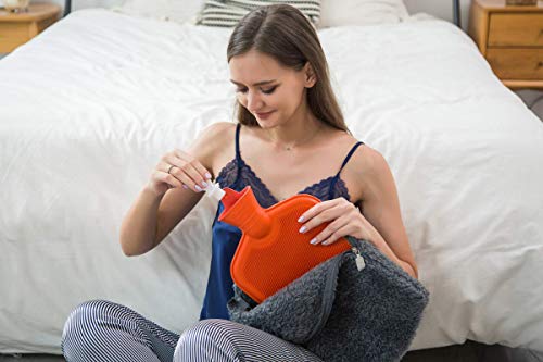 Peterpan Rubber Hot Water Bottles Set, Gifts For The Whole Family - Included: 1 Teddy Charcoal Xxx-Large Rubber Water Bottle. 1 Knit Long Hot Water Bottle With Cover. 1 Xxx-Large Rubber Water Bottle #TOP4