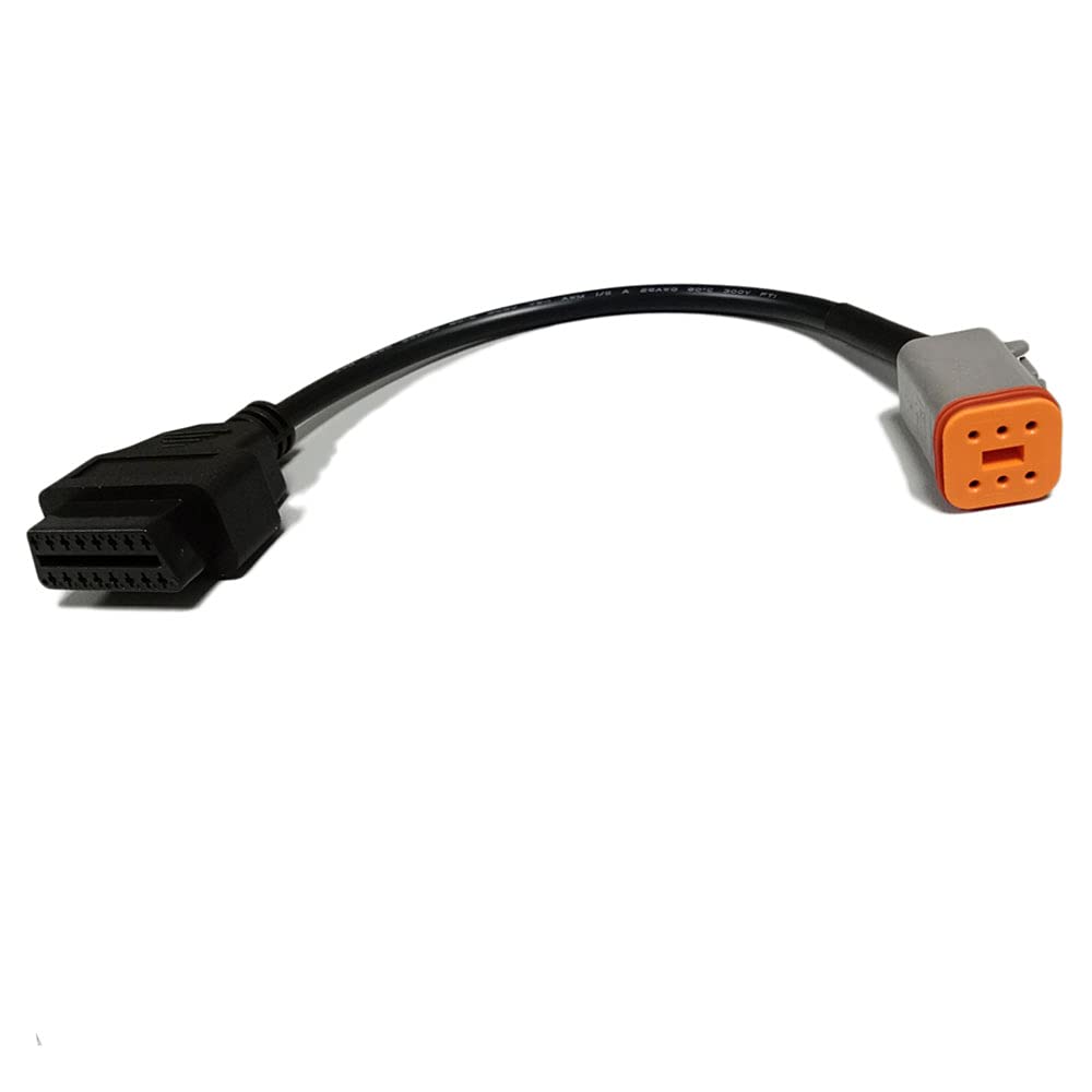 Motorcycle 6Pin to OBD OBD2 Diagnostic Adapter CANBUS Cable for Har-Ley Motorbike, Compatible with Diagnostic Scanner for Programming Reading Code ECU Tune