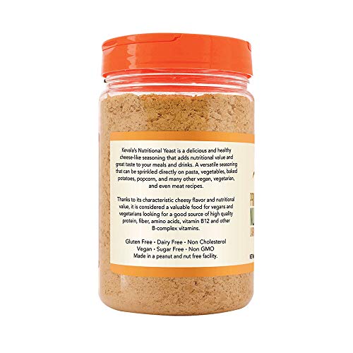 Kevala Premium Fortified Nutritional Yeast, Large Flake Vegan Seasoning, Low Sodium, Kosher, 8.5 Oz #TOP1
