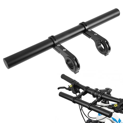 Bike Handlebar Extender Extensions 11.8 Super Long Aluminum Alloy Handle Bar Extenders with Double Clamp Mounting Base Fit 0.79 1.24 Handlebars for Ebike Bicycle Motorcycle Scooter ATV(11.8)