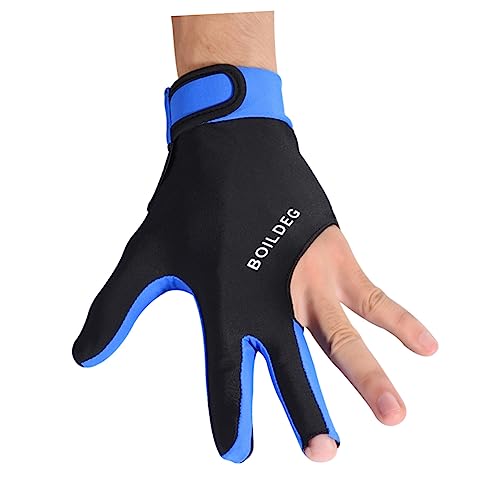 Toddmomy Men's Billiards Gloves Style Left Hand 3-Finger Design Neoprene Size l