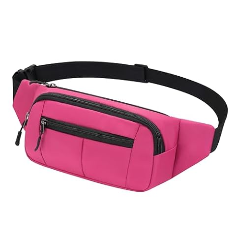 IHIGOGOFA Bumbags nerka nerka modna torba nerka z 30 cm przedłużonym paskiem na spacery z psem wspinaczka turystyka podróż jazda na rowerze dziewczyny panie mężczyźni kobiety, Różowo-czerwony #1