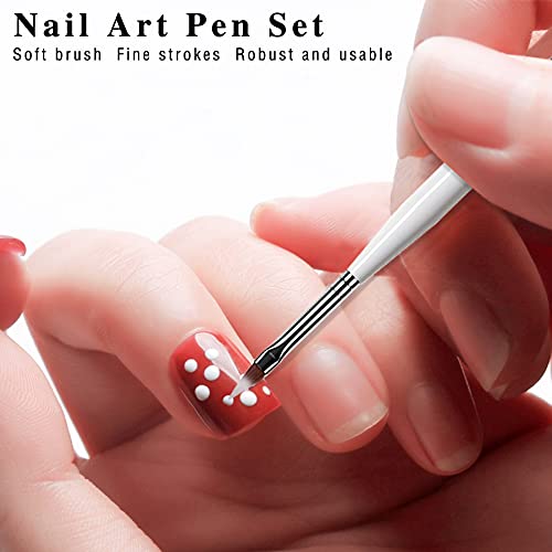 LYYDAN 8 Stück Nagel Pinsel, Nagelpinsel Set Acryl Nagel Kunst Pinsel Zebramuster Lichttherapiestift für UV-Gel Salon… – Bild 7