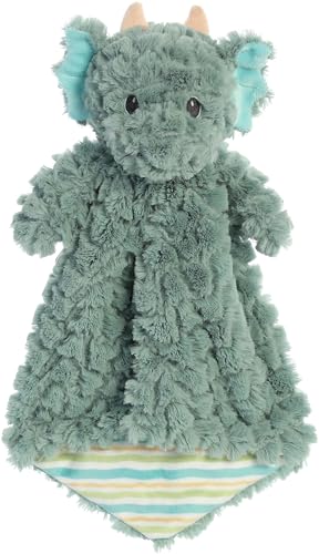 Image of Aurora® Snuggly Magical Dragon Jaxon Luvster Baby Stuffed Animal - Soft & Cuddly Toy - Comforting Companion - Green 14 Inches