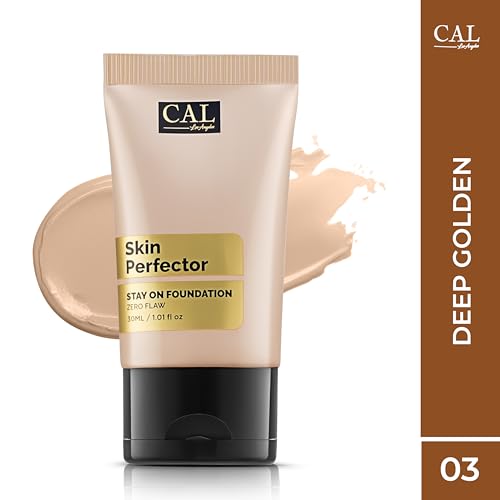 Image of CAL Losangeles Skin Perfector Stay on Liquid Foundation Tube Foundation for Women Dewy Finish, Lightweight, Waterproof For Nourishing Skin & Oil Control (Deep Golden)