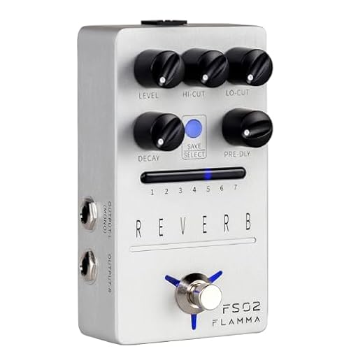 FLAMMA FS02 - Pedal de reverberación estéreo para guitarra con 7 ranuras preestablecidas almacenables, 7 efectos de reverberación, sala, iglesia, cueva, placa de resorte, mod True Bypass Trail On | Ya disponible en tu tienda friki favorita! En mundofriki.es!