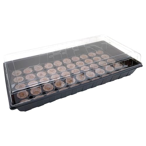Image of Jiffy 50-Cell Seed Starter Tray Kit with 42mm Peat Pellets, 2-Pack