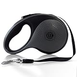 American Kennel Club Retractable Dog Leash, 16.4ft, Tangle-Free, Ergonomic Grip, One-Hand Brake, for Medium & Large Dogs up to 66 lbs
