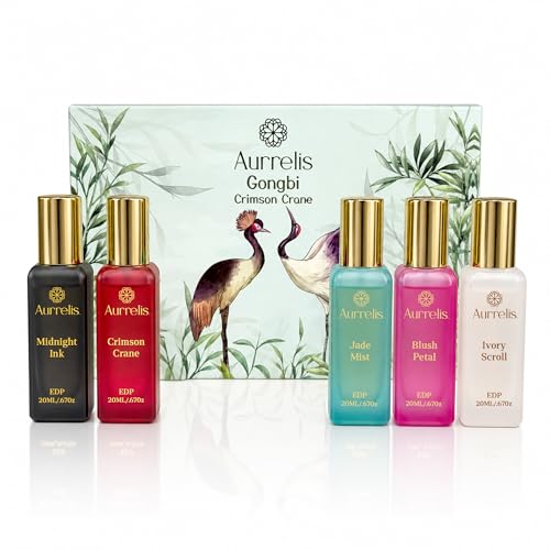 Image of Aurrelis Gongbi Collection Perfume Set (Pack of 5 x 20ml) | Luxury Mini Fragrance Gift Set for Men & Women | Long Lasting Premium Extrait De Parfum Combo (100ml)