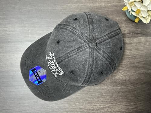 Image of Embroidered Adjustable Baseball Hat for Men Women, Washed Cotton | Premium Embroidery Design, Adjustable Metal Buckle Closure, Simple Lifestyle Wear