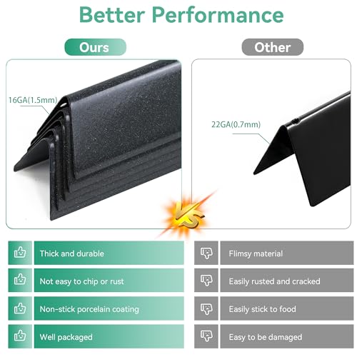 Spirit 300 Flavorizer Bar für Weber Spirit E-310 E-320 E-330 (2013-Current), Spirit II E-310 S-310 Serie (mit vorderen Brennerknöpfen), 38,9cm Porzellanemaille Hitzeschild für Weber 7636 Ersatzteile