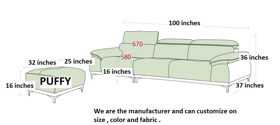 Image of Fabrique Anemoia Leatherette 4 Seater with Puffy Moden Design Dark Grey Sofa Set with Moveable Headrest | Comfortable Furniture for Home Office & Living Room | Easy to Move with Stainless Steel Legs