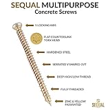SEQUAL® 40mm Easy Drive Countersunk Concrete Screws (Pack of 20) - No Plugs Needed, Torx Head, T30 Torx Driver Bit Included - Image 2