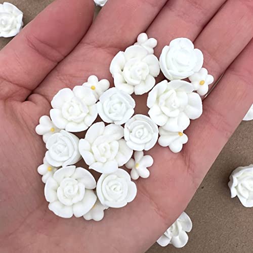 90 White Icing Flowers by Simply Sucré | Small Edible