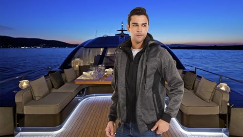 QPNGRP Mens Zipper Fleece Hoodie Sweatshirt Jacket3