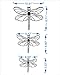 3 Dragonflies - Large Dragonfly Approx 11 x 8 inches - 5 Minute Install This is Not Vinyl Decal - 1/16 inch Thick matboard - Easily Tak-it-Up with Plasti-Tak provided Removable Paintable Wall Décor