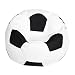 Produktbild Fenteer Fußball Gedruckt Sofa Sitzsackbezg Sitzsack Sessel Bezug für Aufenthaltsraum, Weiß
