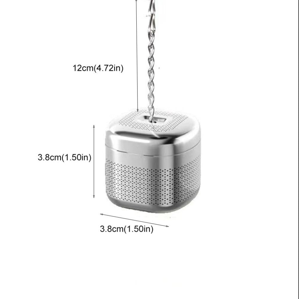 Tee-Ei aus Edelstahl, Netz-Tee-Ei, mit Kette für losen Tee, 2 Stück, ideal für Heimbrauen und Teeliebhaber