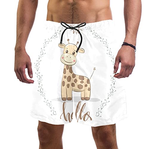 Maillots de bain homme légers et shorts de plage cerf mignon