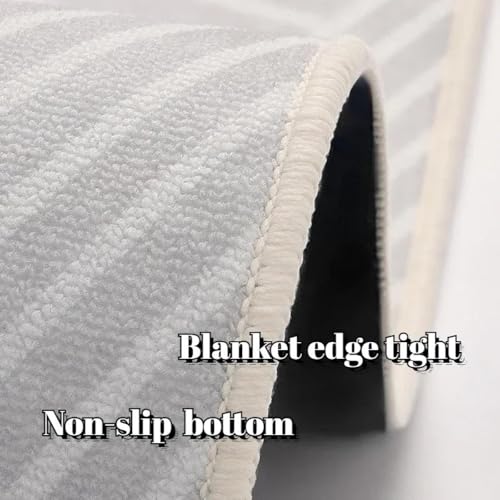 Tapis géométrique moderne lavable pour en finir avec les glissades dans le salon