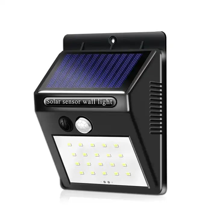 Solar Sensor Wall Light, 20 LED, Motion Sensor, Outdoor, Black, Solar Powered-image-41