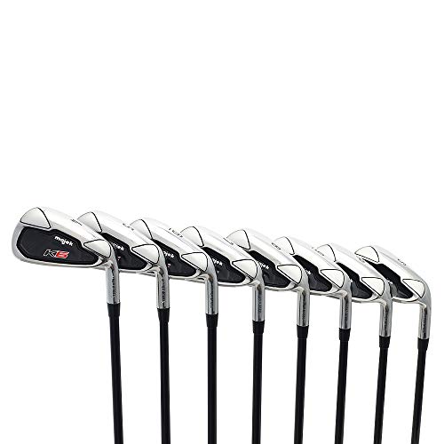 Majek K6 Iron Set Complete 8-Piece Men's Iron Set (4-Pw, Sw) Right Handed Graphite Regular Flex R Flex Club #TOP2