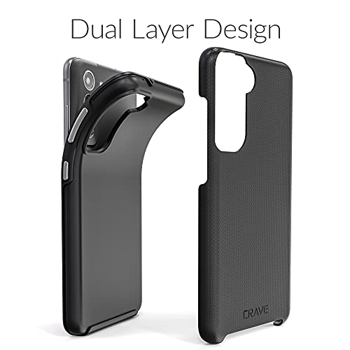 Image of Crave for Galaxy S21 FE Case, Shockproof Protection Dual Layer for Samsung Galaxy S21 FE 5G (6.4 inch) - Black