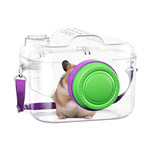 Transportador de hámsteres estilo cámara para paseos y acampadas cómodas con tu mascota 2