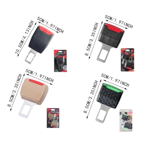 Anschnaller Adapter Auto Gurtadapter Stecker VerläNgerung, Gurtschloss Adapter, Anschnaller Verlängerung Autogurt Stecker, grau Gurtschloss Adapter für LKW Pkw Transporter (02-Leuchtend 2pc)