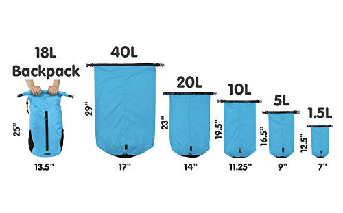 Såk Gear Skog Å Kust LiteSåk 2.0 Waterproof Ultralight Dry Bag 10L Azul miniatura 3