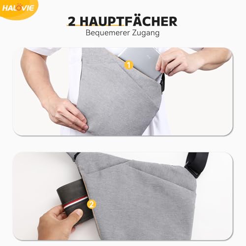Image of HALOVIE Anti Theft Bag Travel Slim Bags RFID Blocking Backpack Sling Bag Crossbody Purse for Women Men